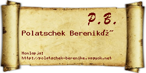 Polatschek Bereniké névjegykártya